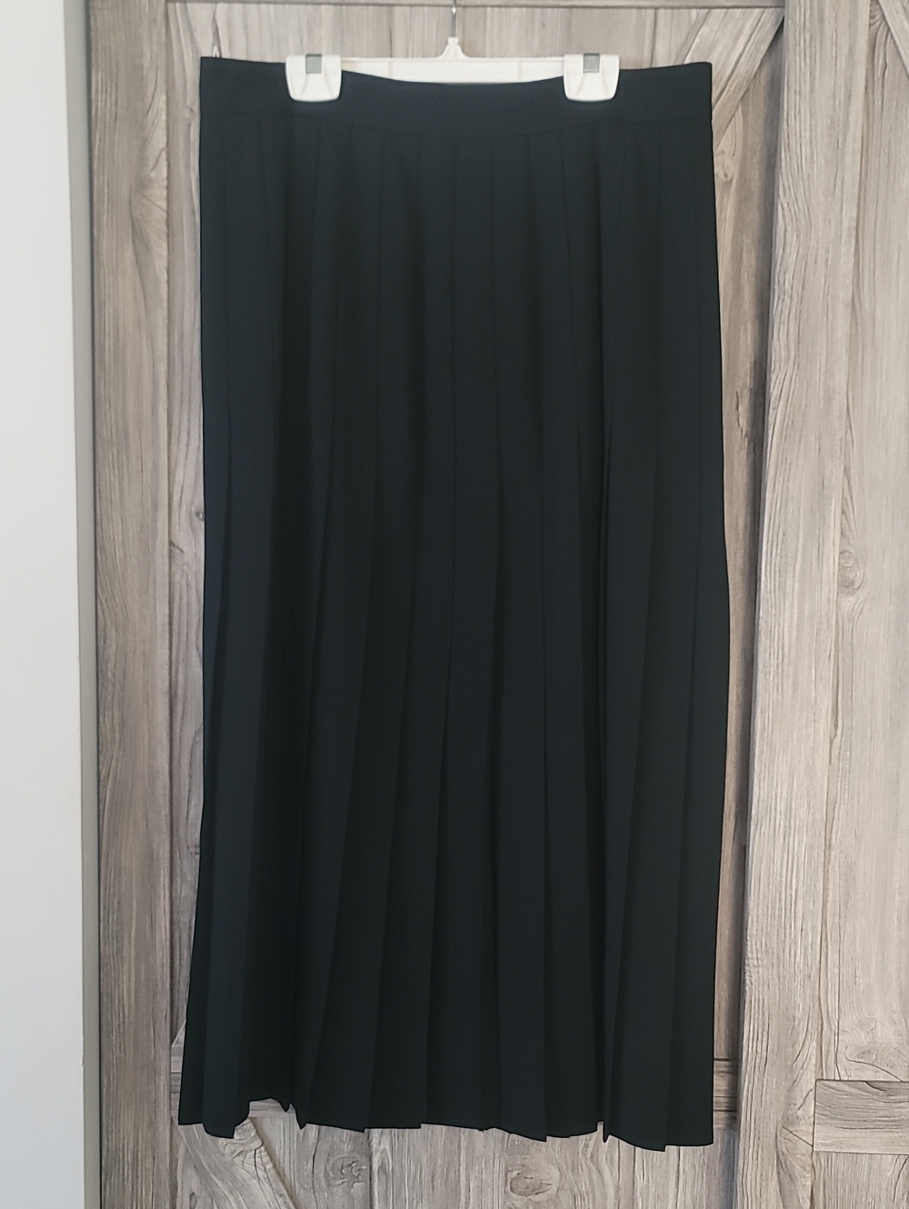 Nygard Black Wool Blend Pleated Skirt 14